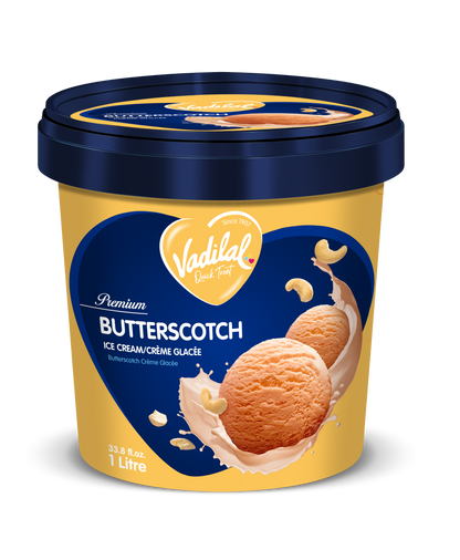 Vadilal Butterscotch Ice Cream 1ltr