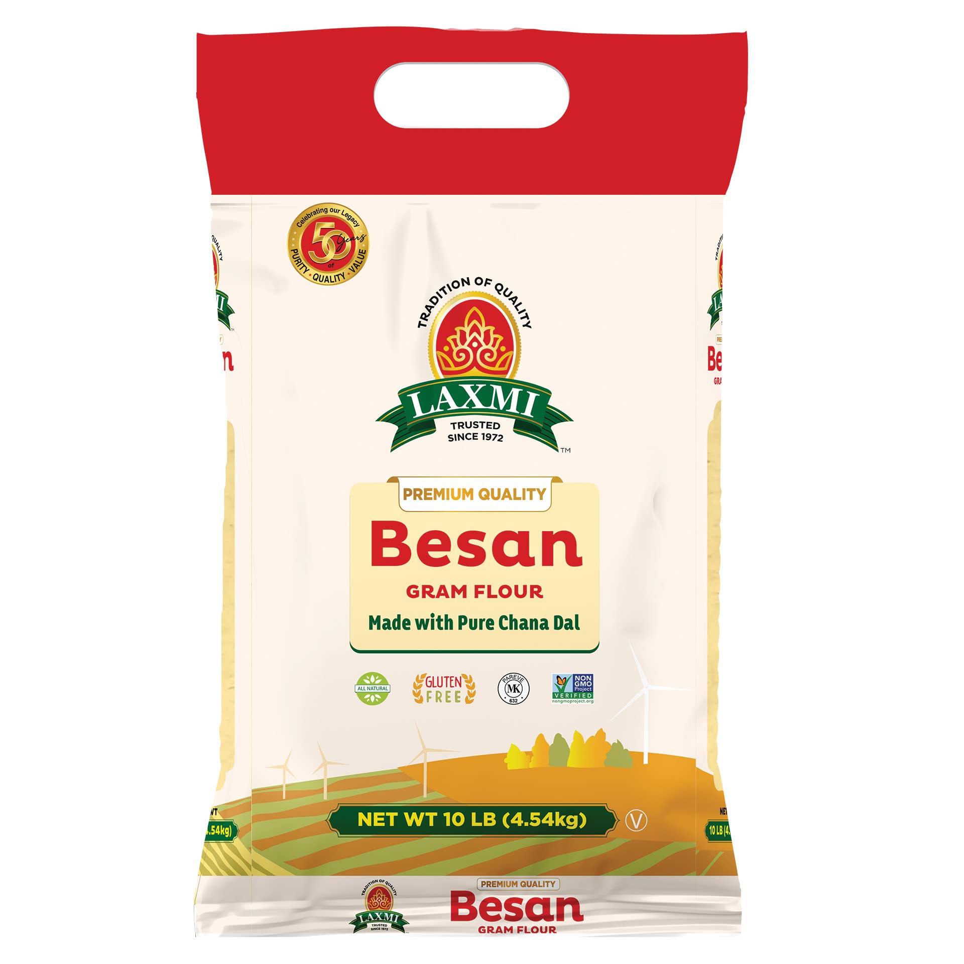 LAXMI FRESHLY MILLED BESAN FLOUR 10 LB