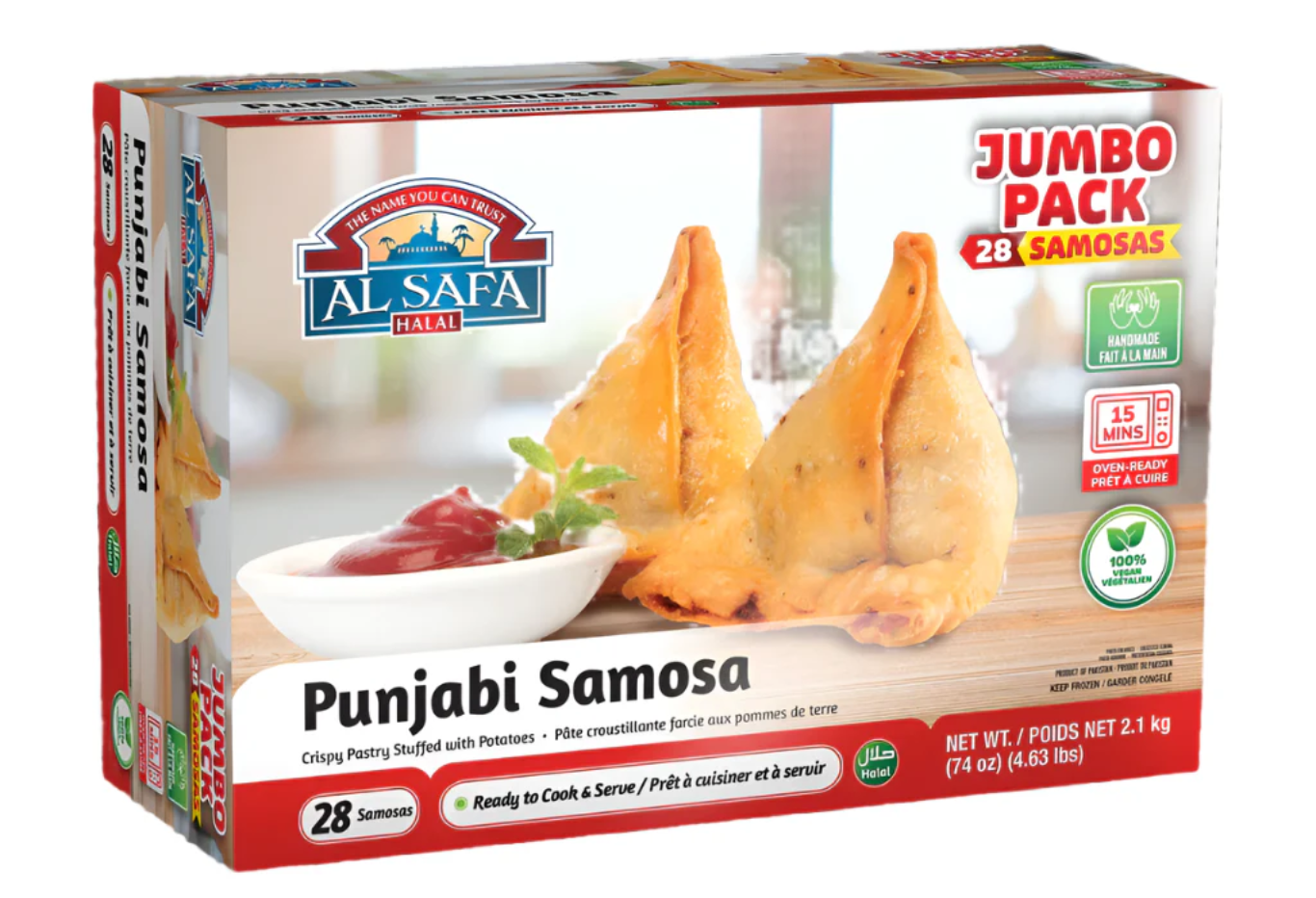 Al Safa Punjabi Jumbo Samosa 4.63 Lb