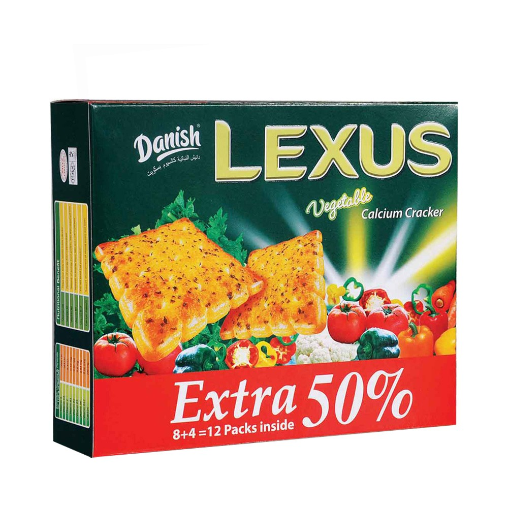 Danish Lexus Vegetable Crackers 180g